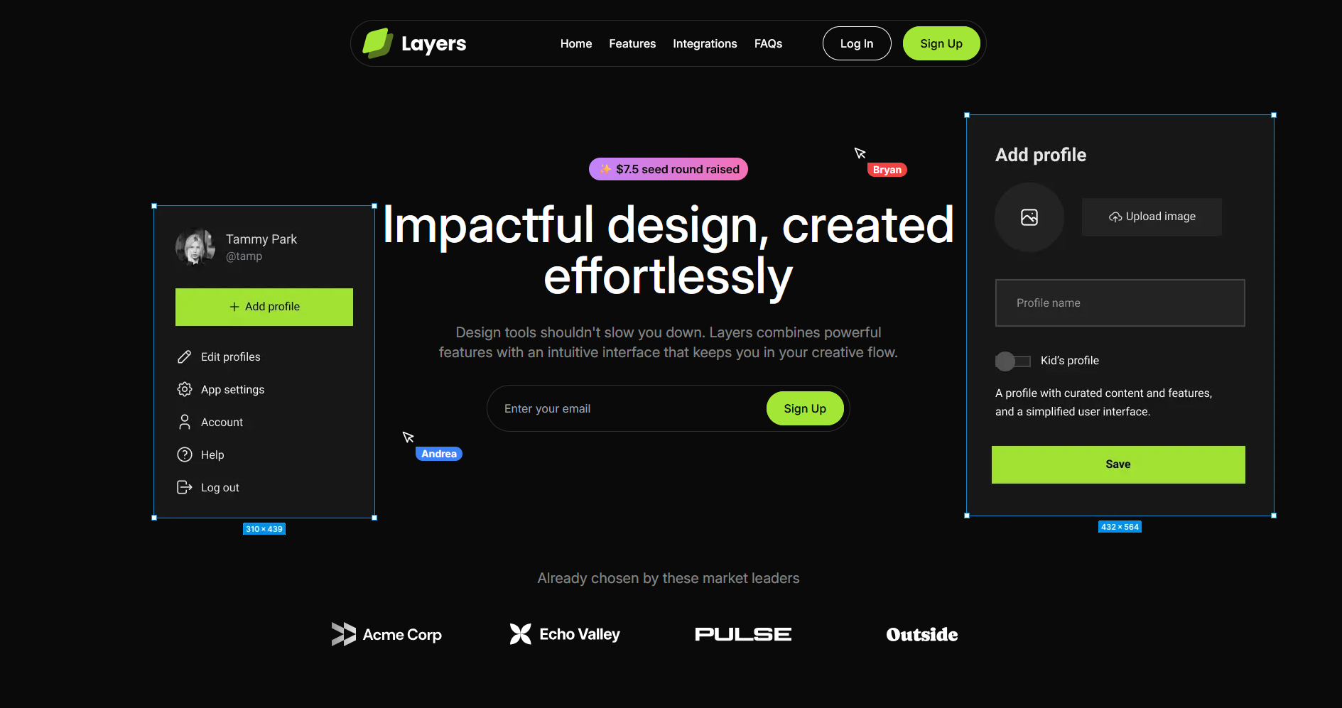 Layers Landing Page