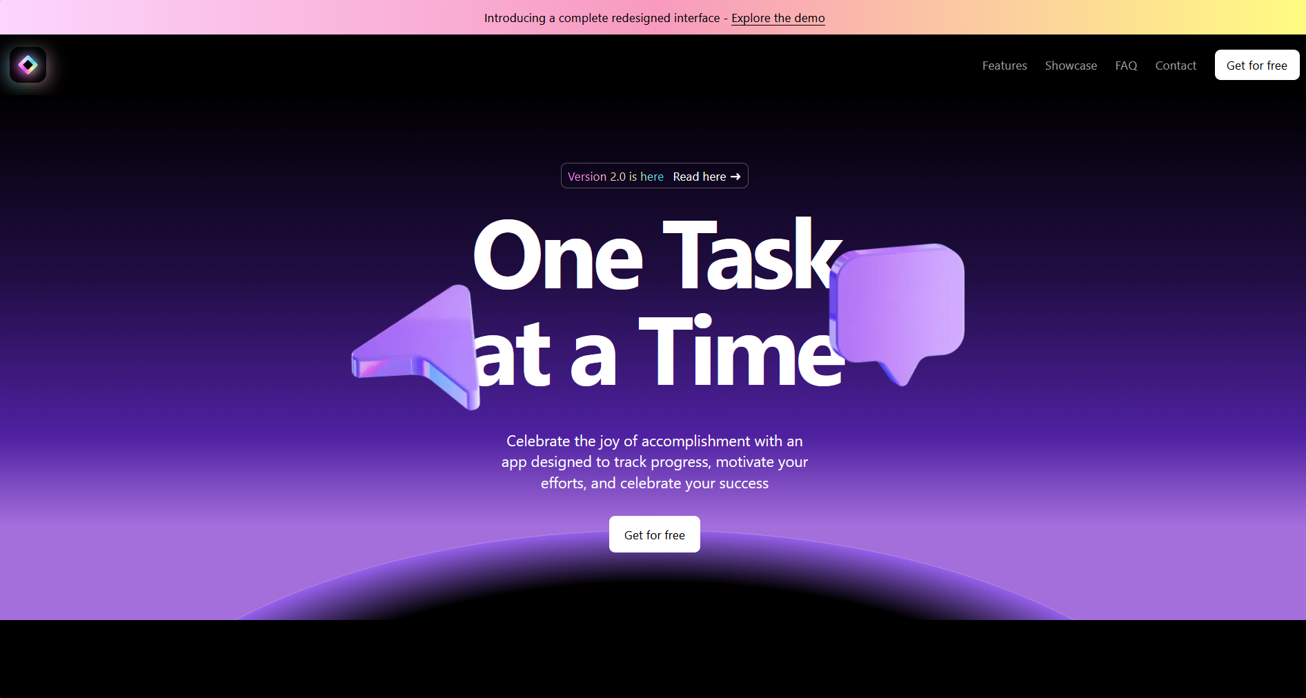 One Task Landing Page